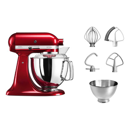 Robot pâtissier Artisan à tête inclinable 4,8 L 300 W rouge pomme d'amour 5KSM175PSECA Kitchenaid
