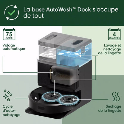 Robot Roomba® Plus 405 Combo + base AutoWash™ - Noir