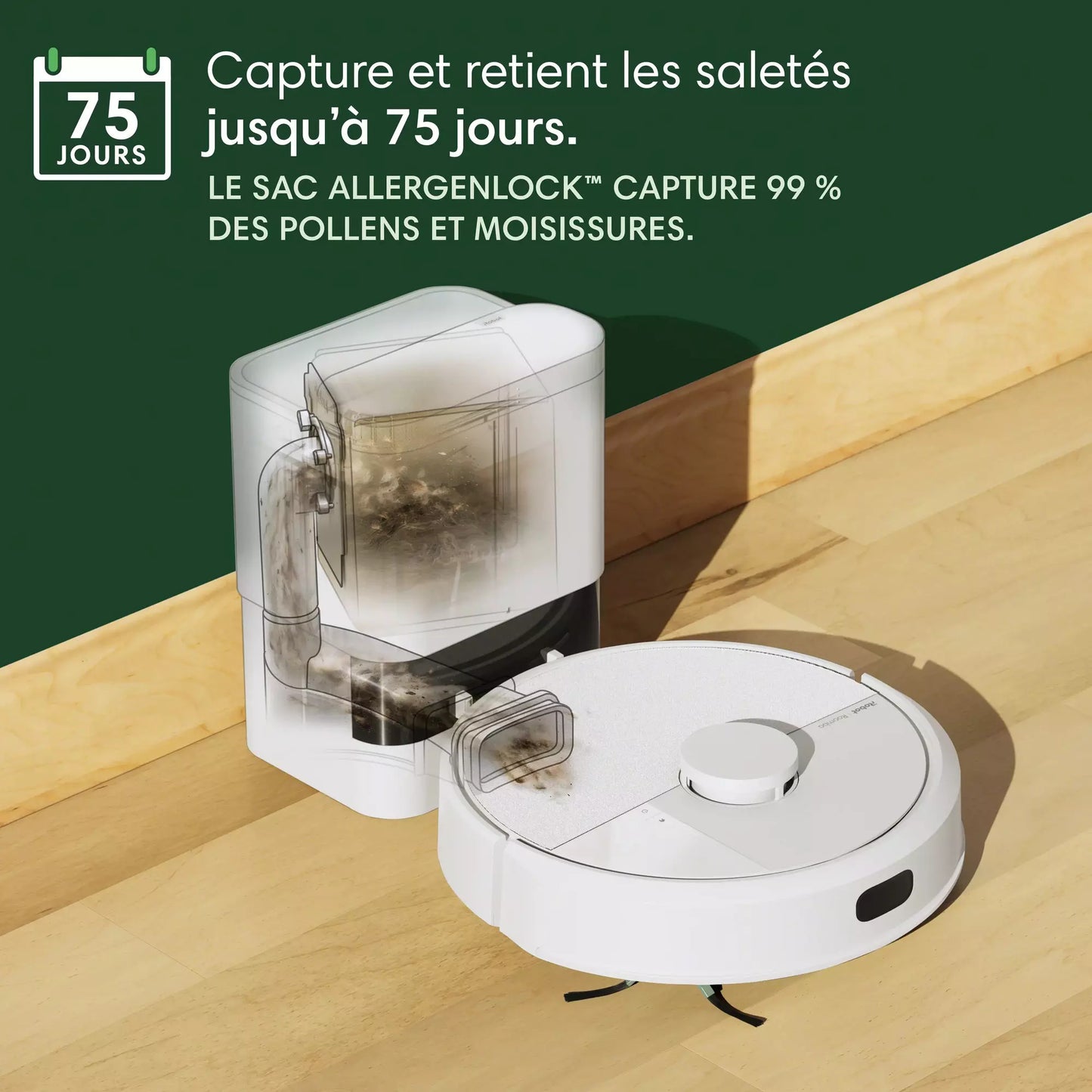 Robot Roomba® 105 Combo + base AutoEmpty™ - (Blanc)